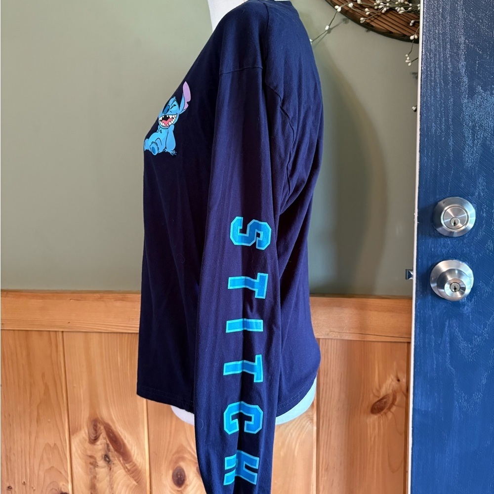 Disney Navy Blue Stitch Long Sleeve Tee - Picture 3 of 7